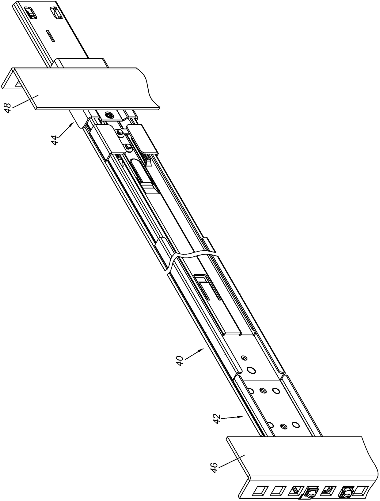 Bracket device of slide rail