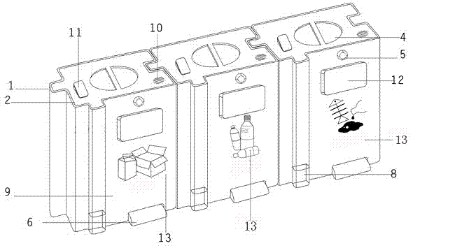 Intelligent compressible classification garbage can