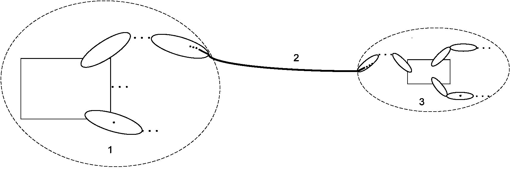 Method for establishing universal mechanical model of tethered space robot