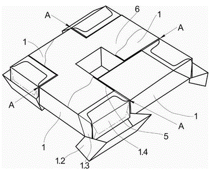 Four-flavor portable packaging box