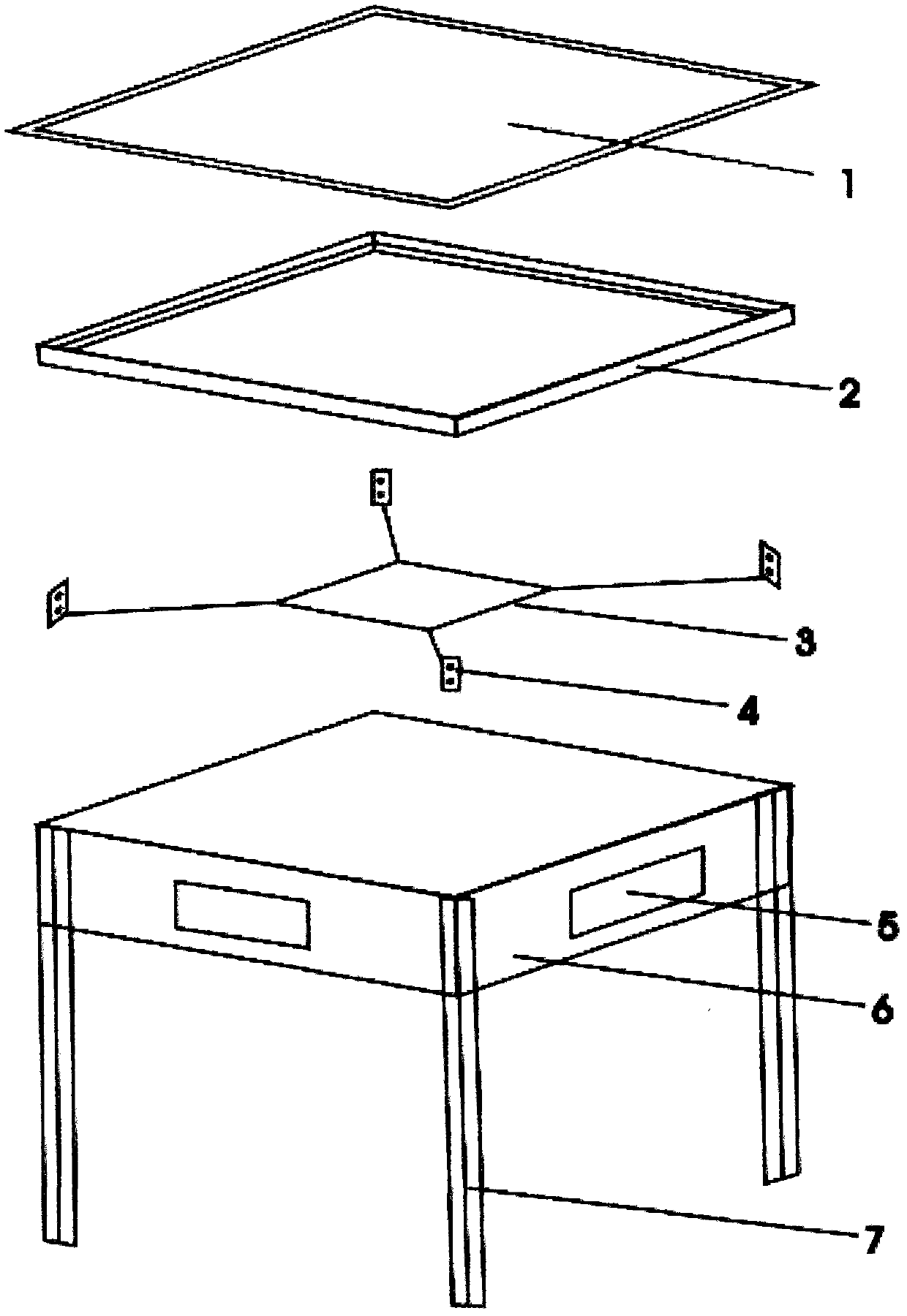 Dining-table type mahjong machine