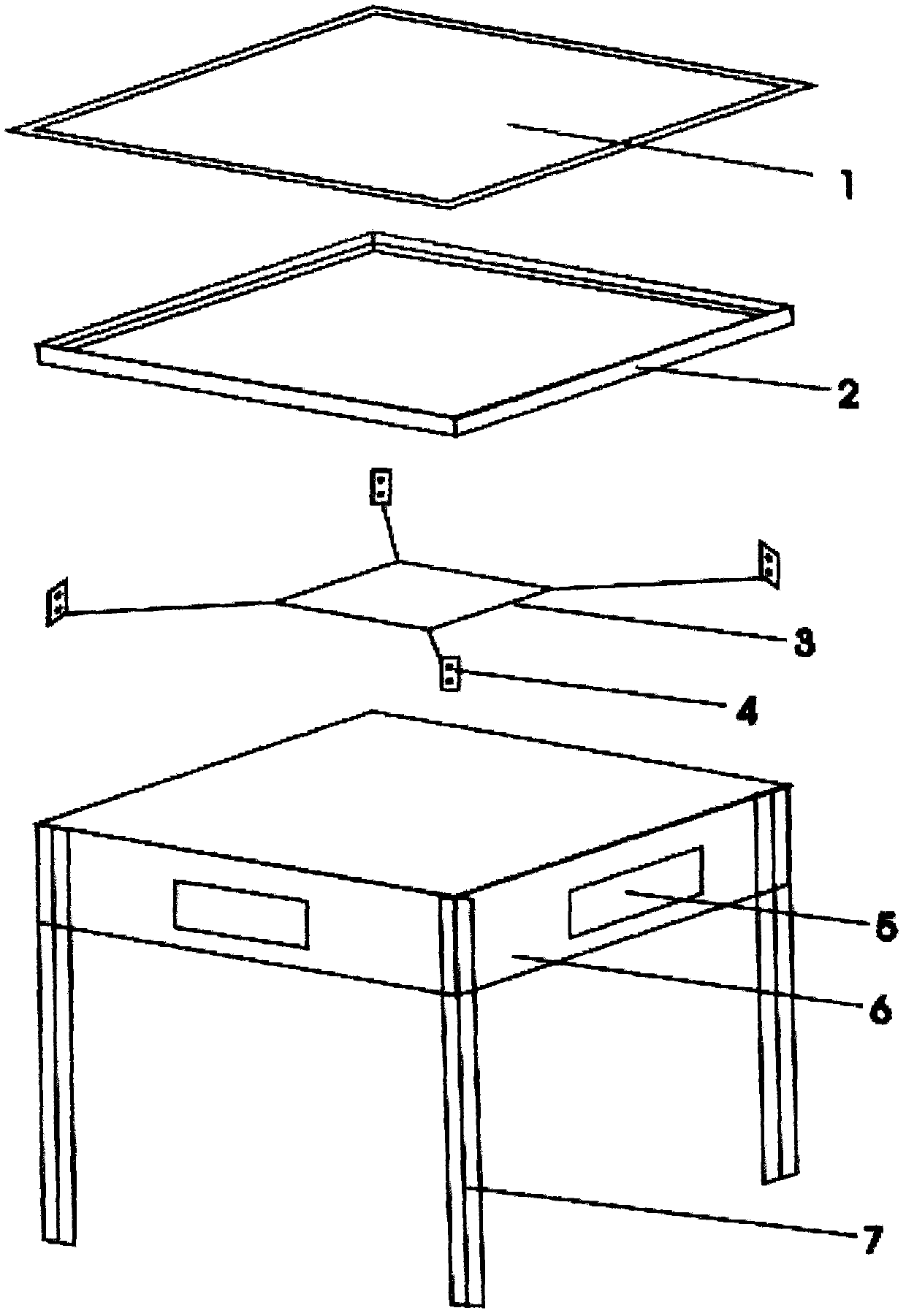 Dining-table type mahjong machine