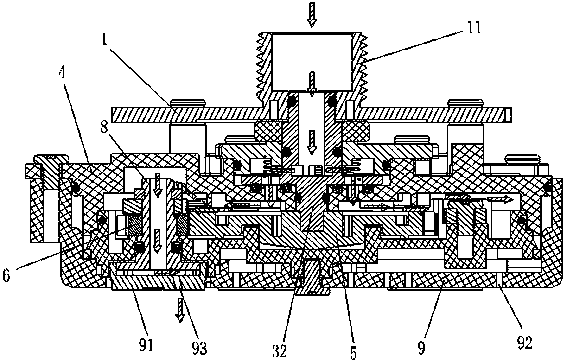 Water outlet device for adjusting rotating water outlet and using method thereof