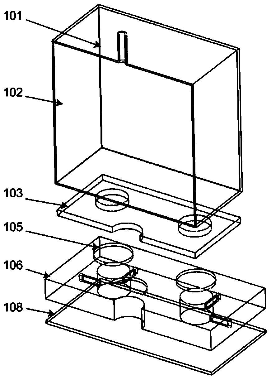 Bionics lung gas-liquid exposing micro fluidic chip administration and cell culture system