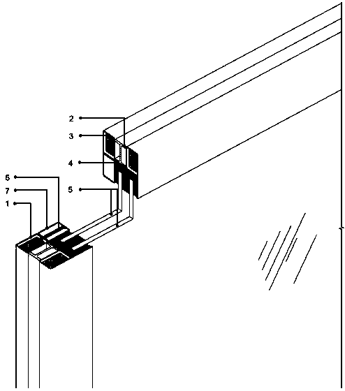 Novel platform shield door frame with fire resistance, heat insulation, and sound insulation functions