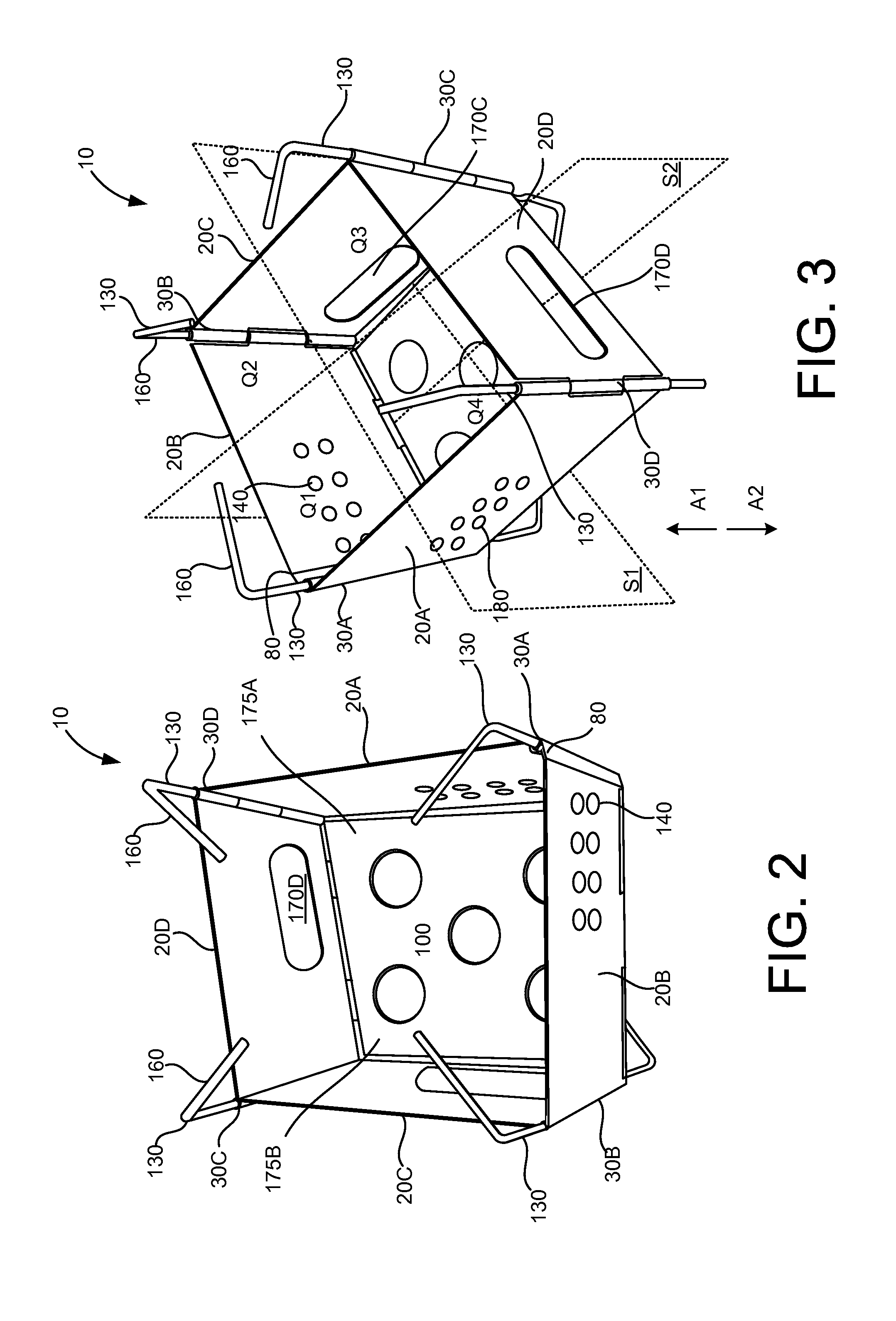 Collapsible combustion container devices and associated methods