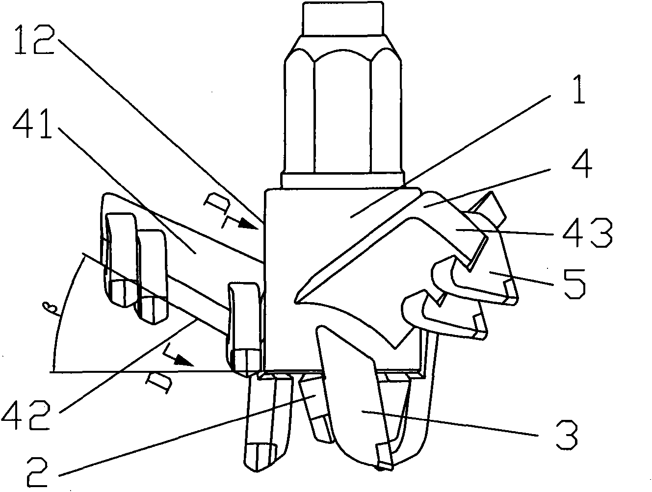 Efficient high-strength composite drill bit