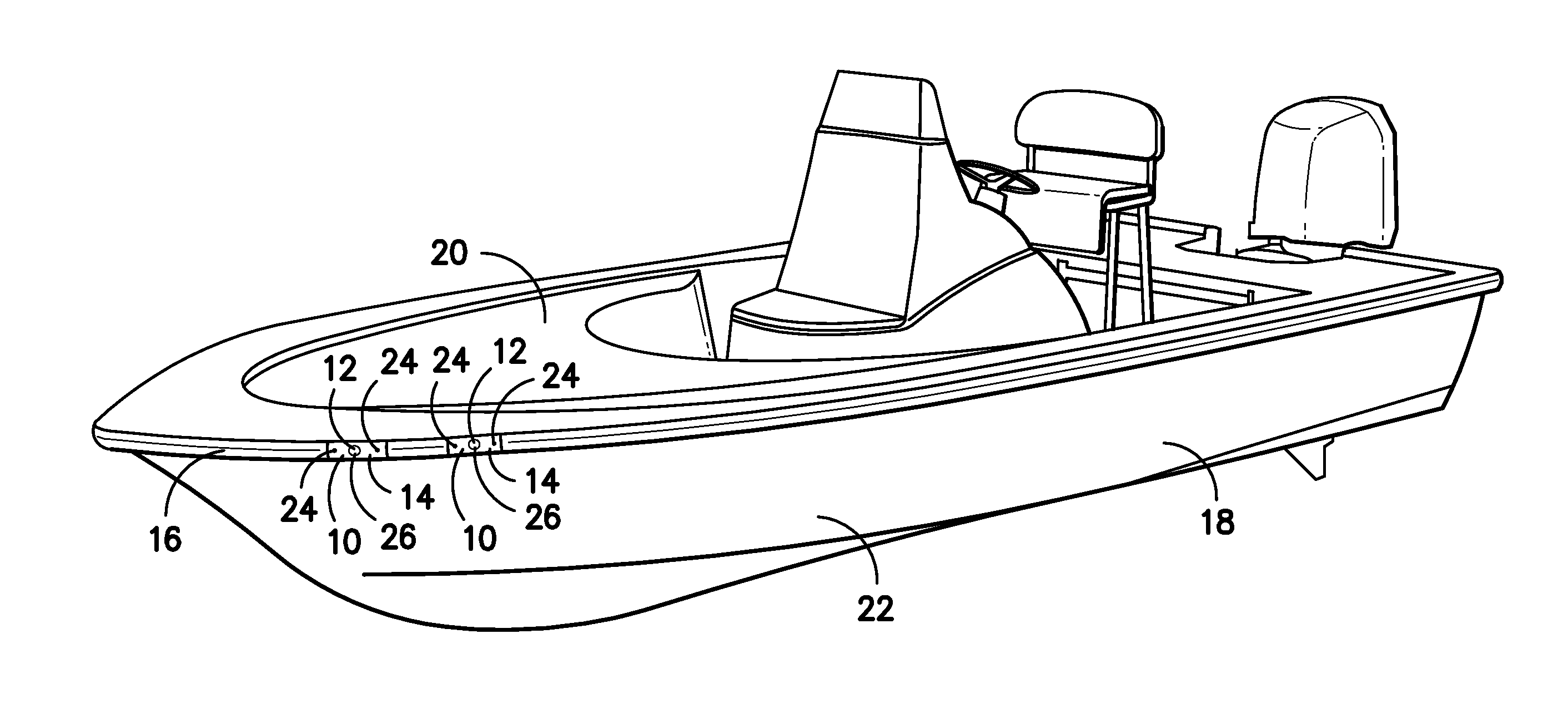 Low profile boat navigation lights