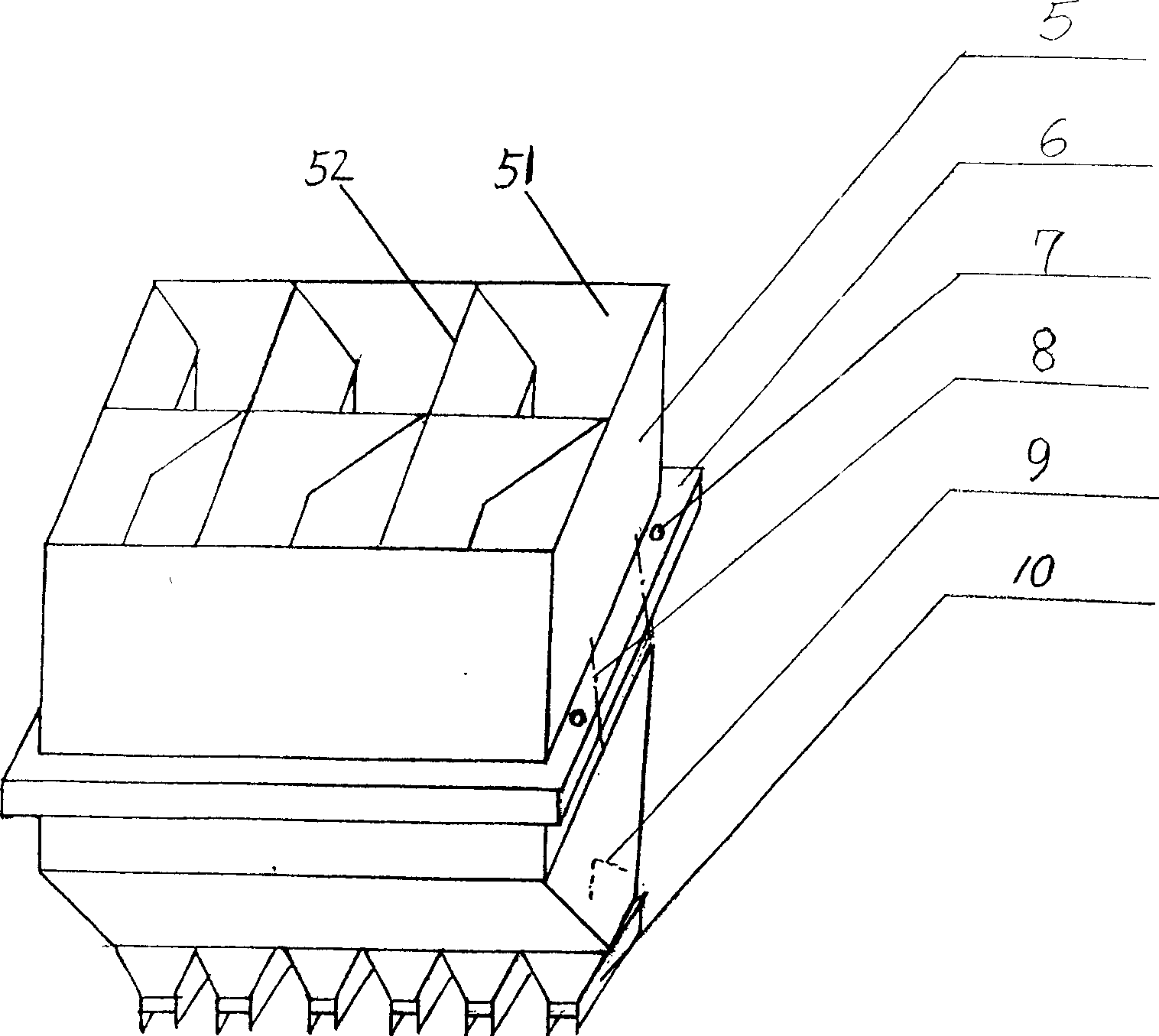 Dismountable combined particle filling machine