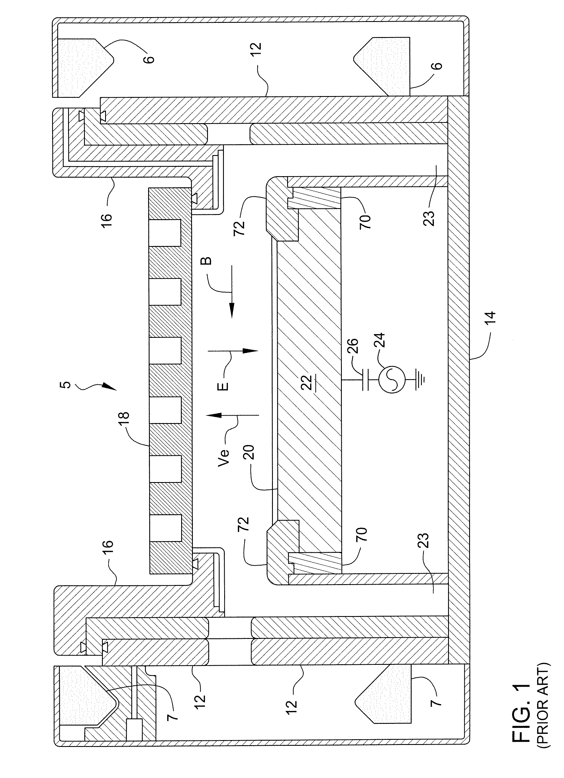 Method and apparatus for shaping a magnetic field in a magnetic field-enhanced plasma reactor