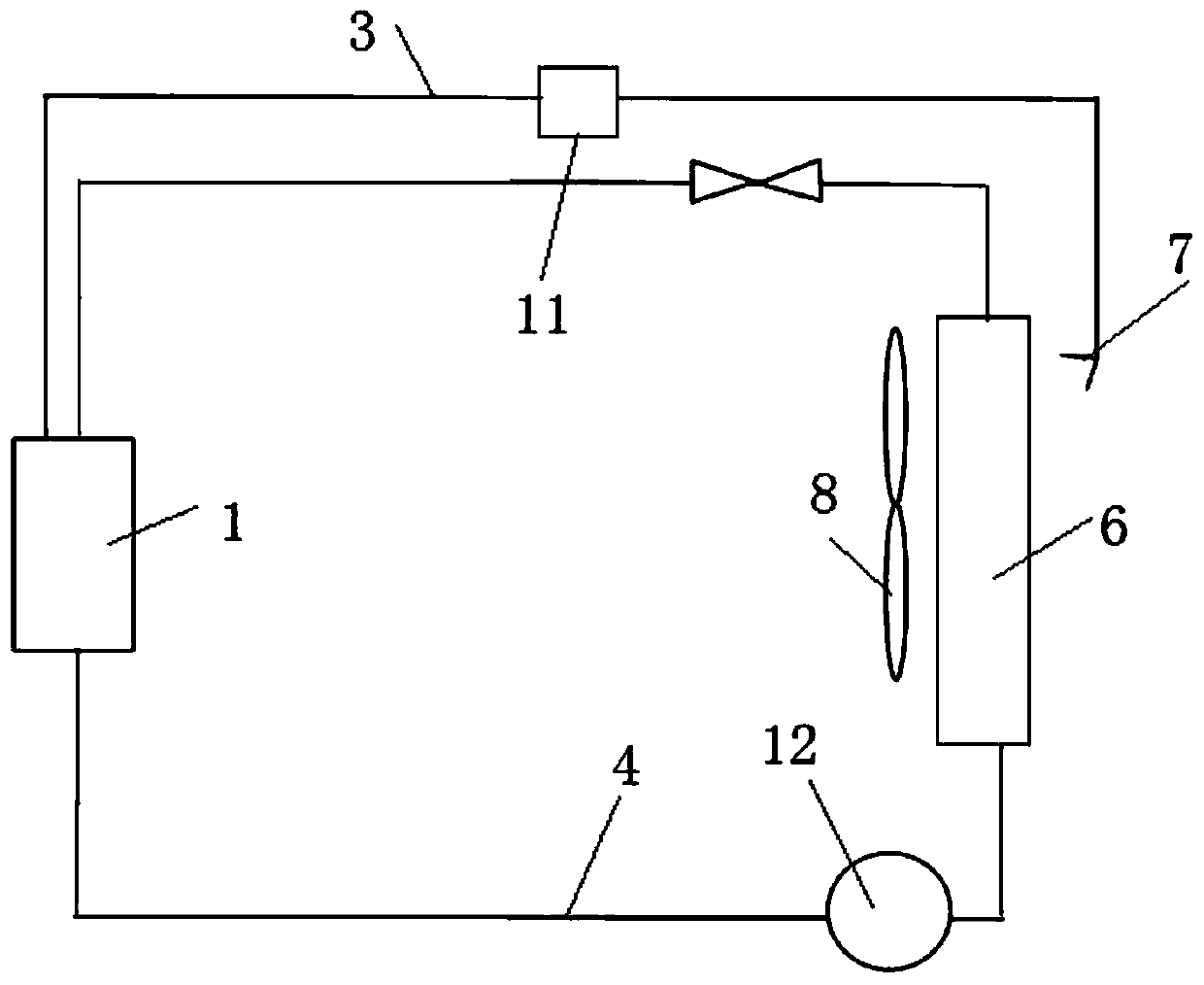 Galvanic pile heat dissipation system and method for hydrogen energy automobile