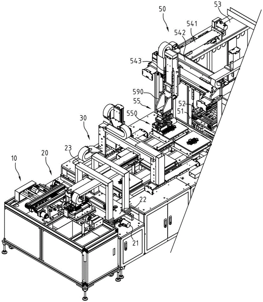 PCB splitting machine provided with device capable of adjusting distance between every two adjacent suction nozzles among plurality of suction nozzles