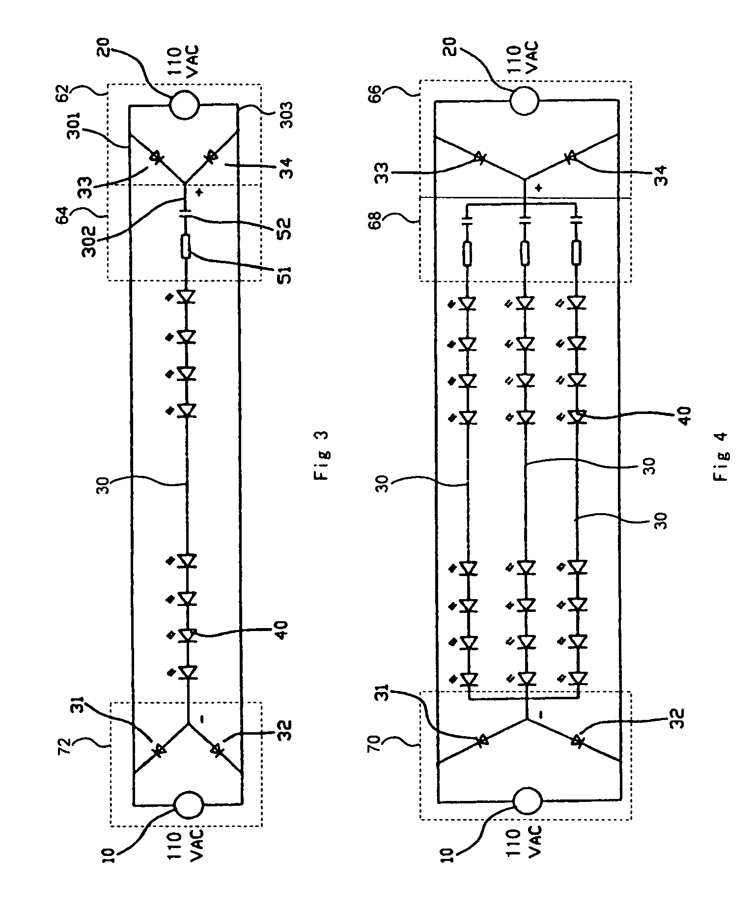 Structure for LED lighting chain