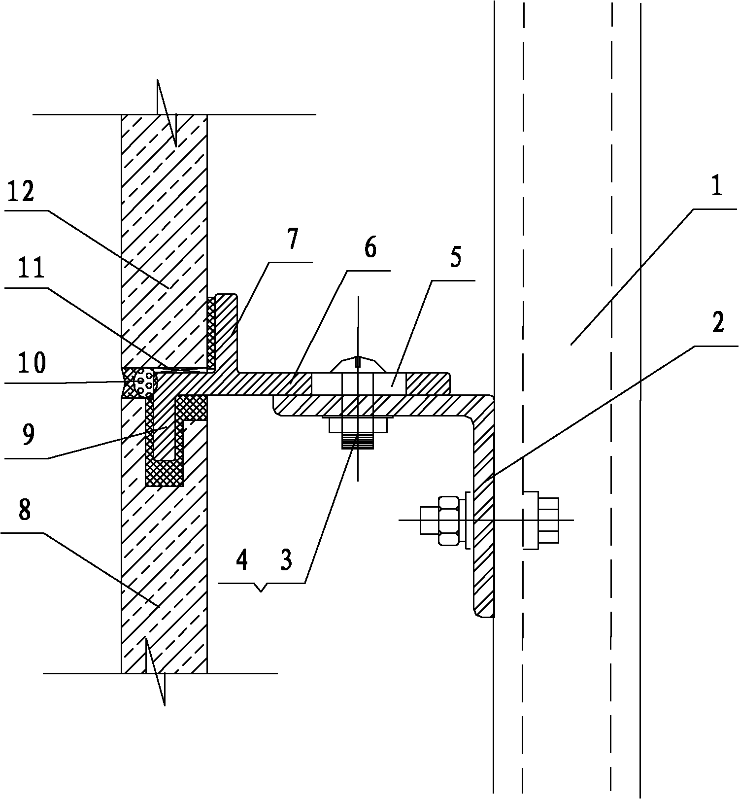 Stone curtain wall construction method