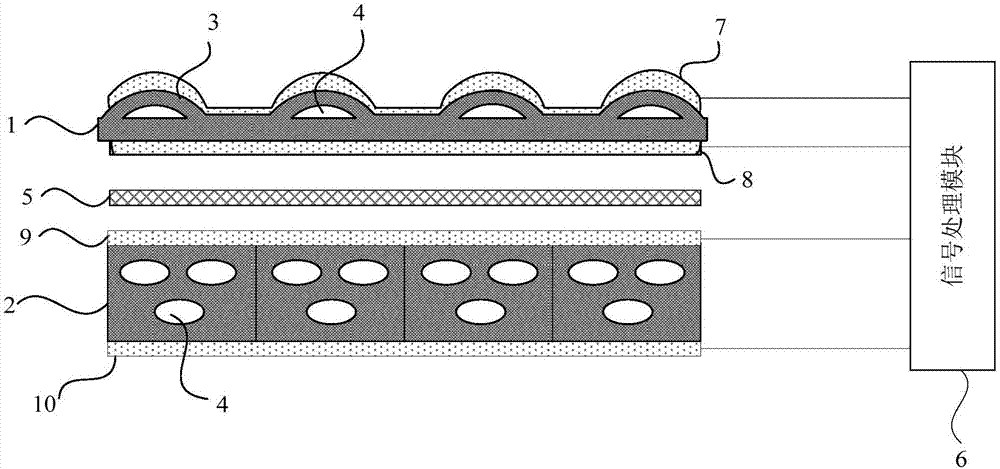 Signal detection sensing structure and manufacturing method thereof, and signal detection method