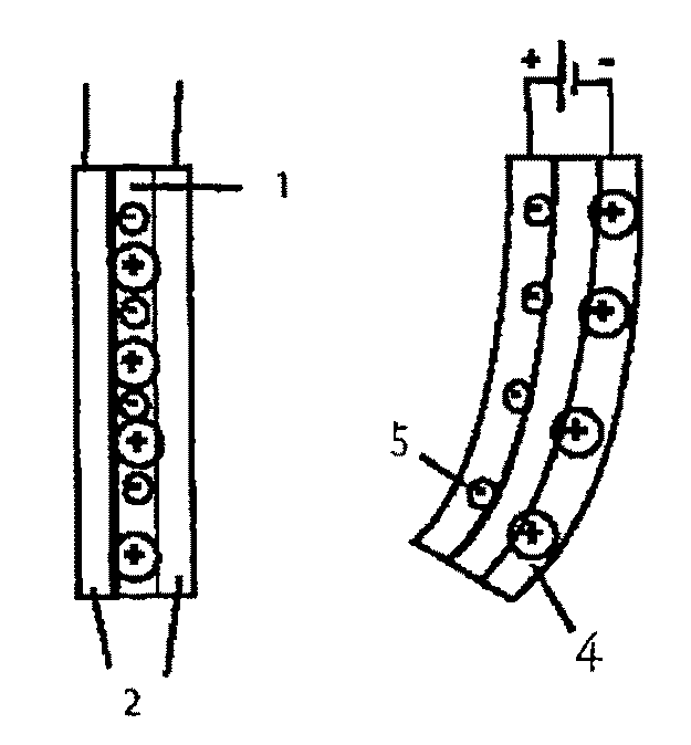 Electrically conductive thin film formed from an ionic liquid and carbon nanotubes having a high aspect ratio, and actuator element comprising the thin film