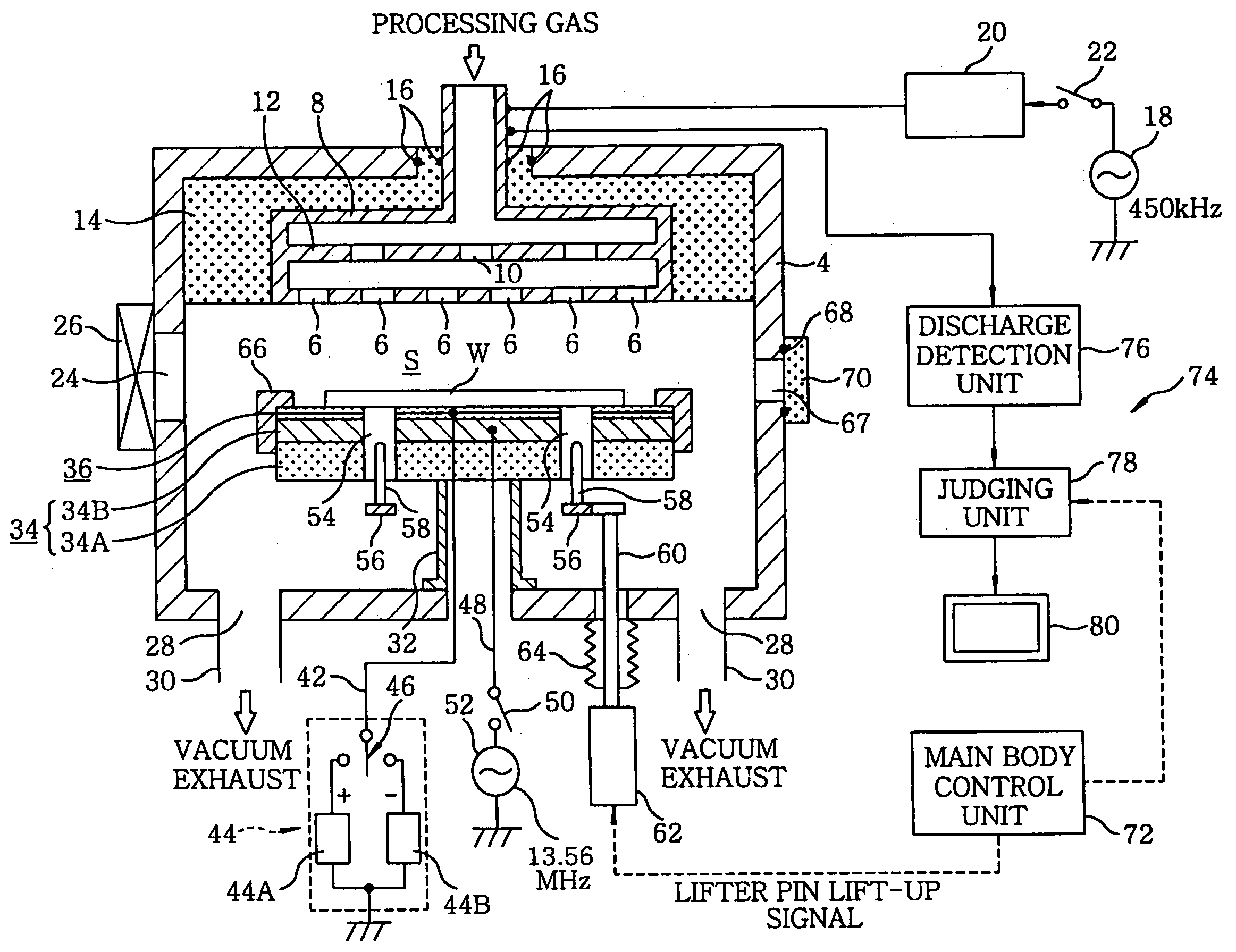 Processing apparatus for object to be processed and processing method using same