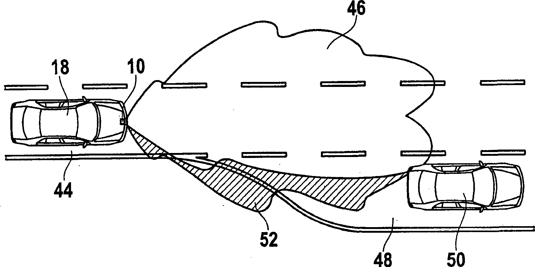 Radar sensor for recording the traffic environment in motor vehicles