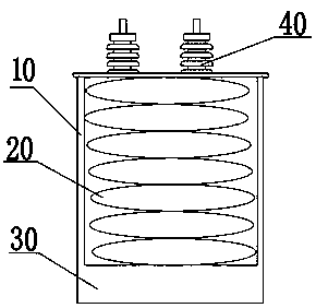 Low-noise power capacitor based on damping steel plate