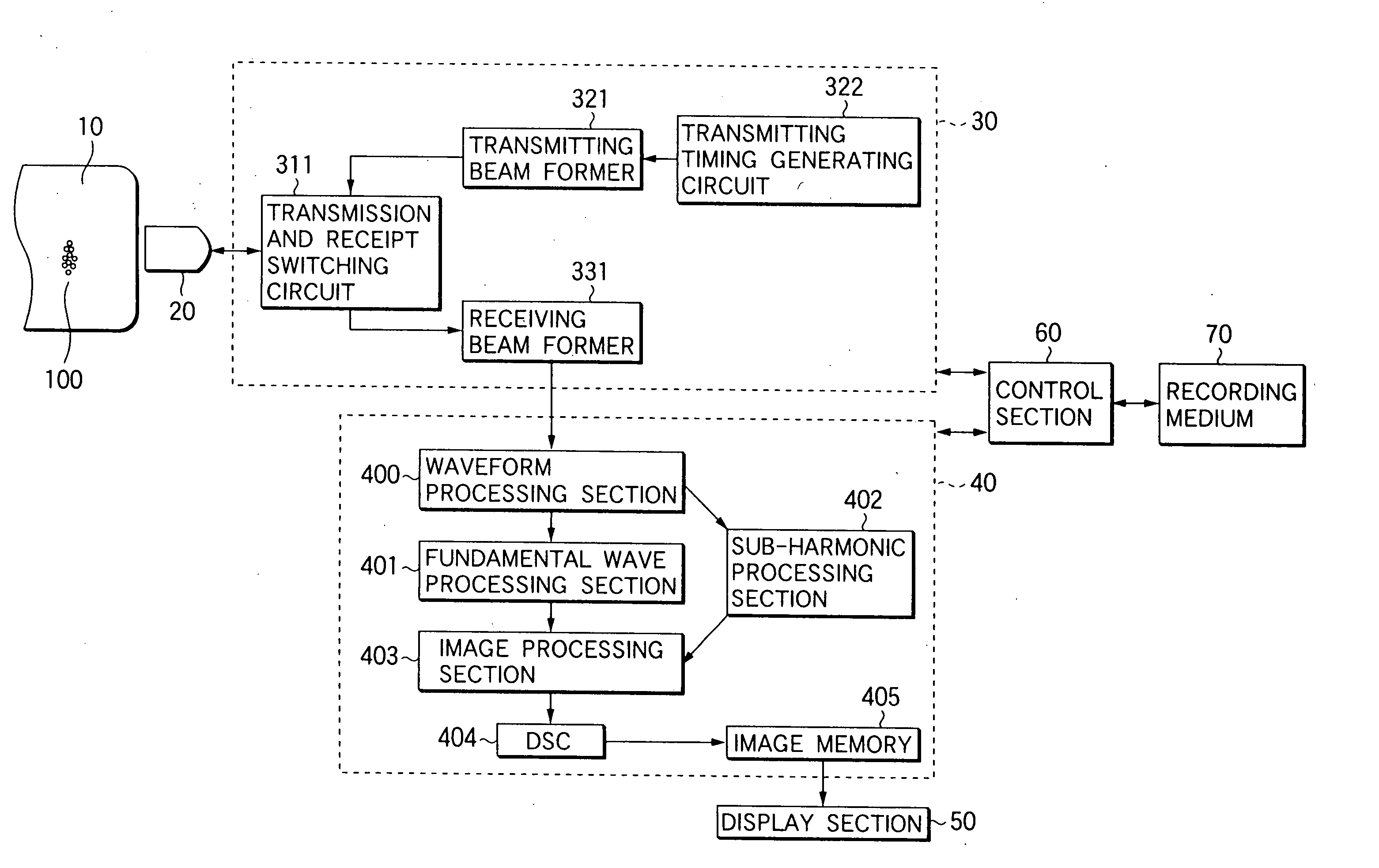 Ultrasonic scatterer, ultrasonic imaging method and ultrasonic imaging apparatus