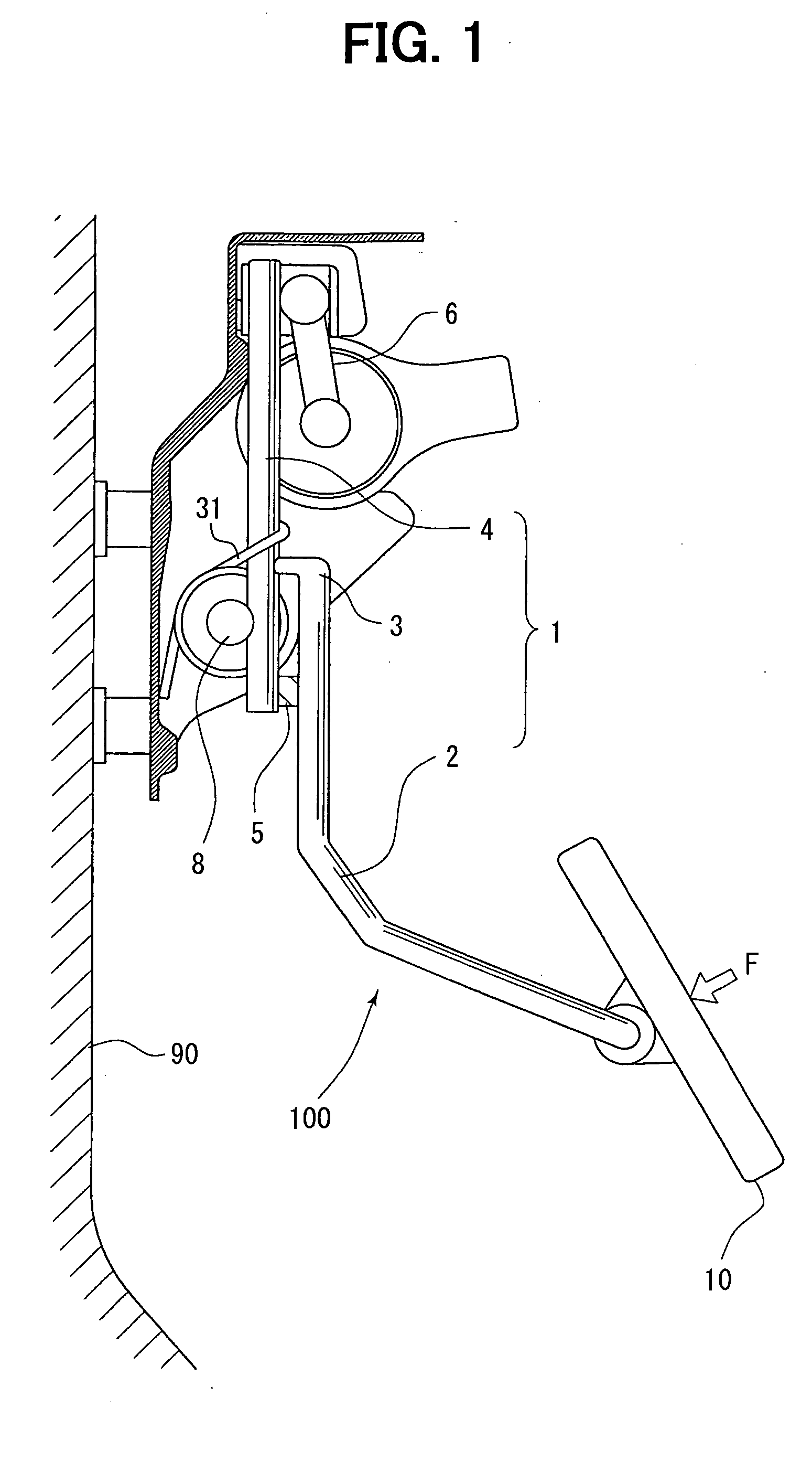 Pedal force detection device