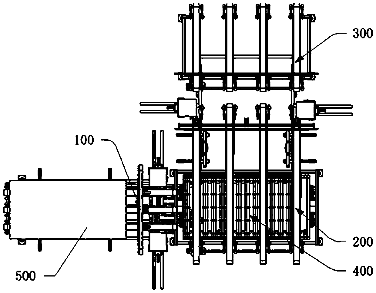 Automatic paper scraping assembly line for veneers