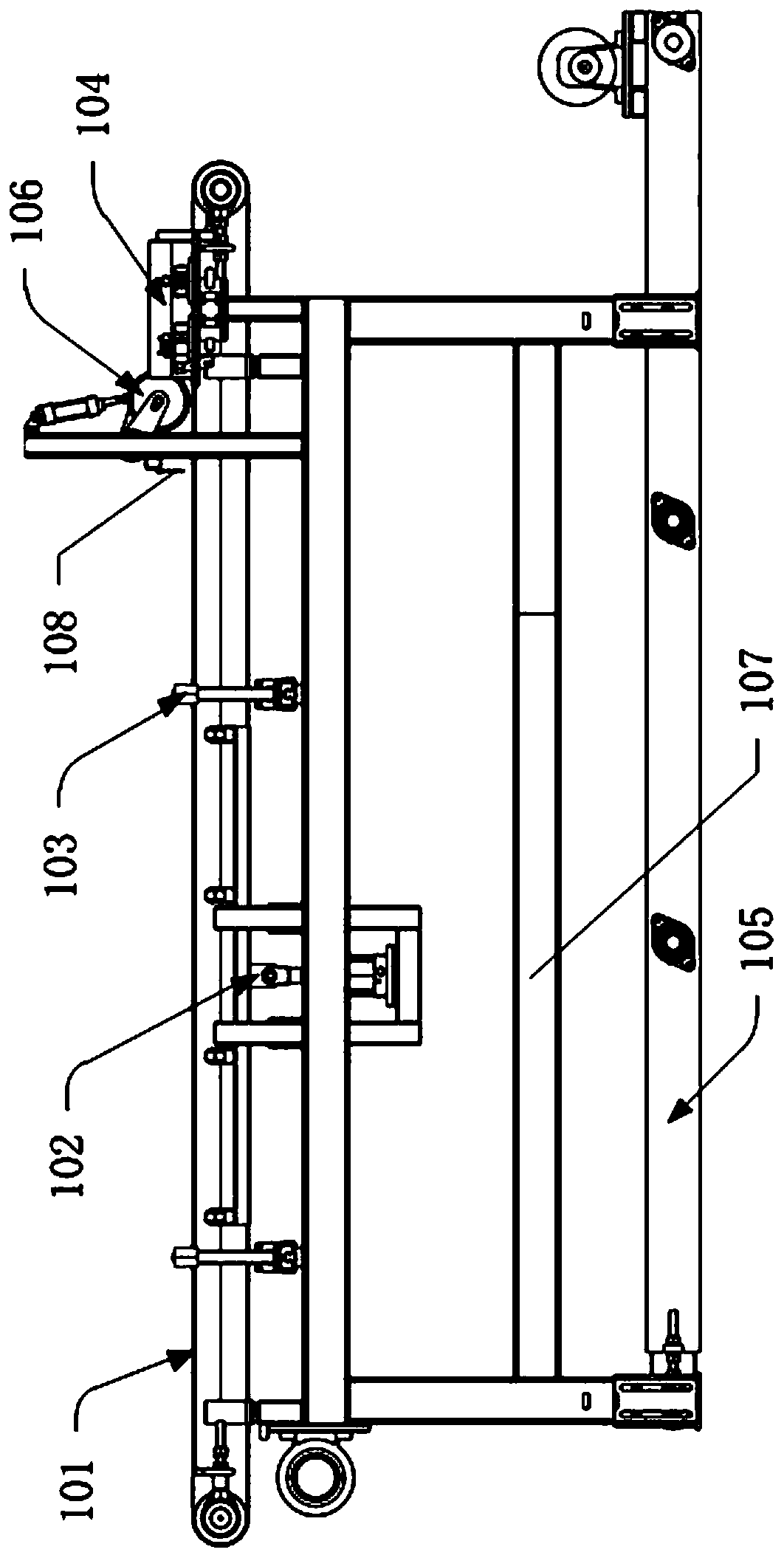 Automatic paper scraping assembly line for veneers