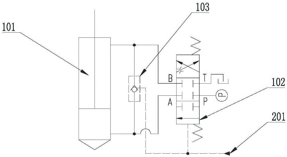 Differential hydraulic cylinder control loop