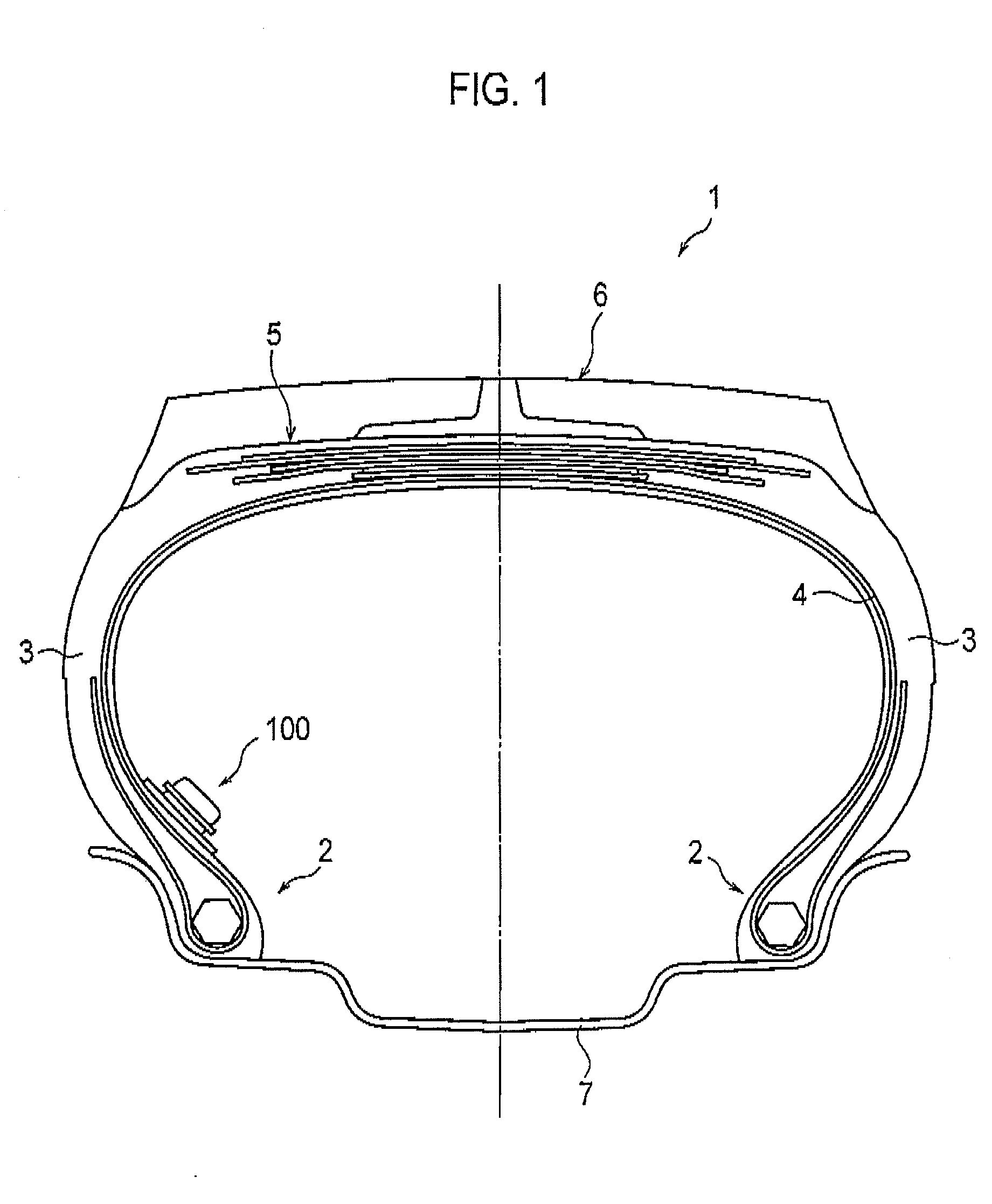 Device for acquiring information regarding the inside of a tire