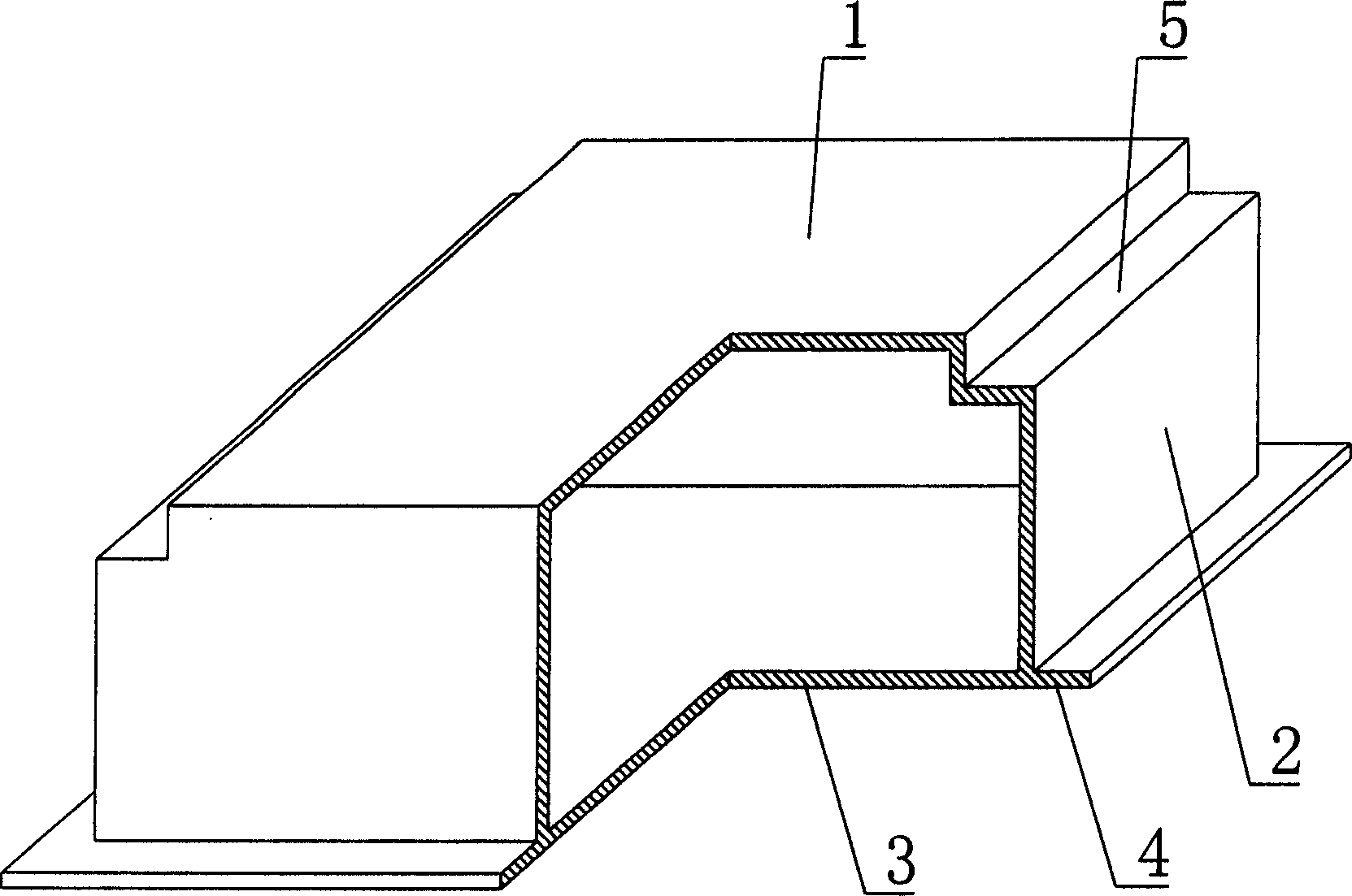 Cast-in-place concrete hollow cavity shuttering member