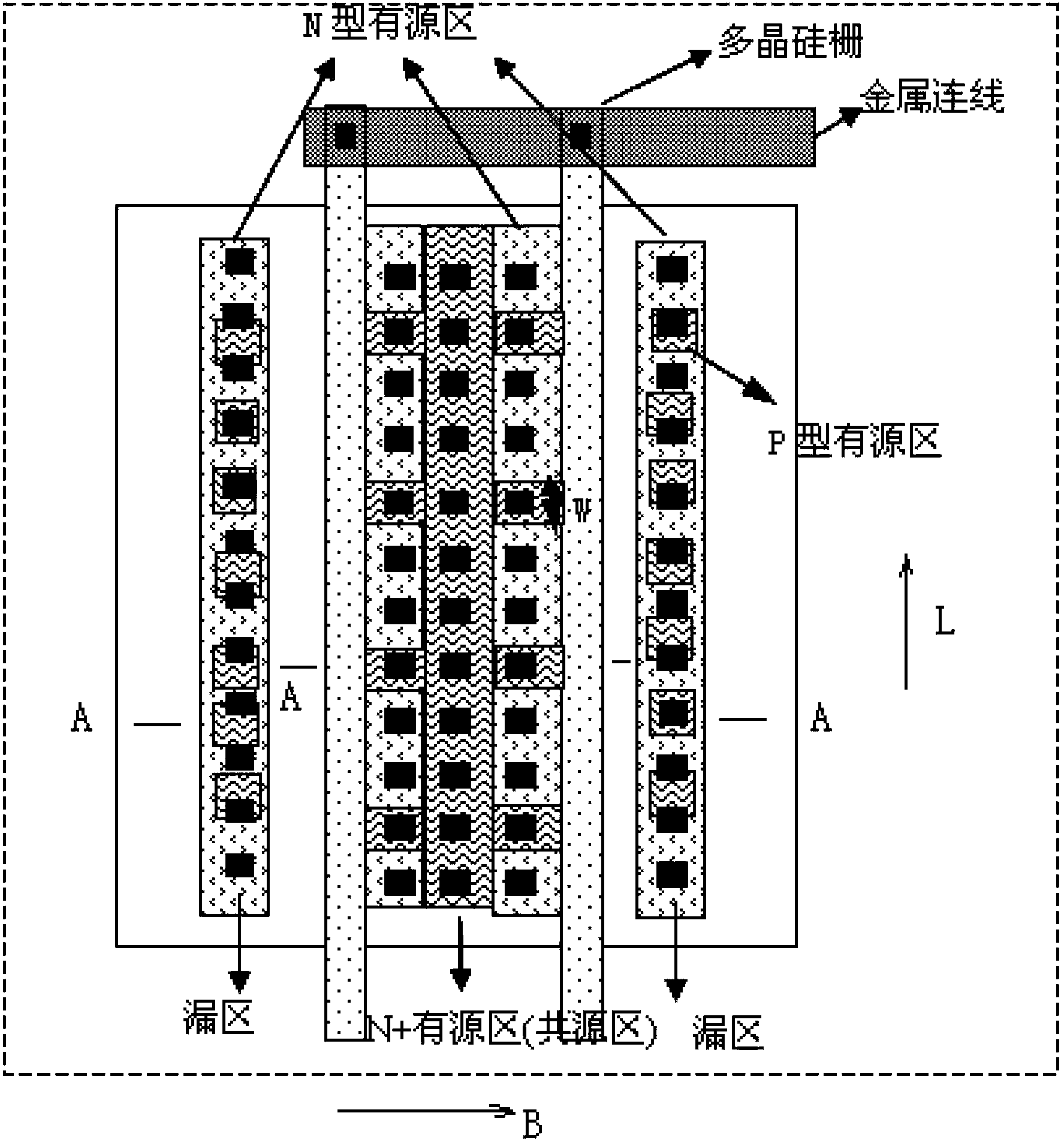 High-voltage NLDMOS (N-type laterally diffused metal oxide semiconductor) structure for electrostatic protection