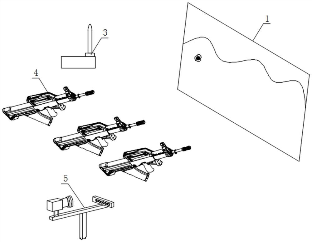 Multi-laser-gun simulation training system realized based on time stamps and control method thereof