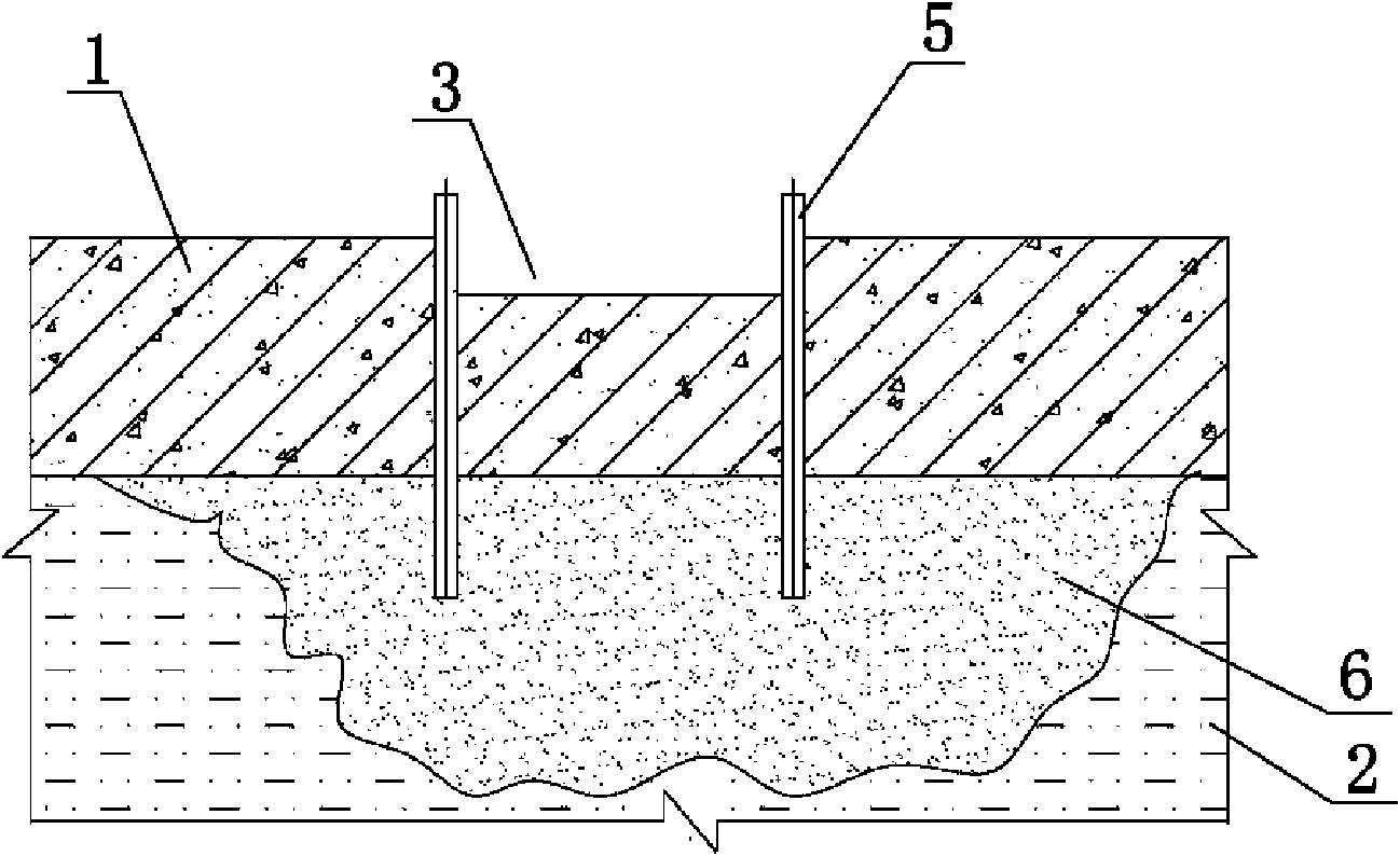 Method for reinforcing base with bored pile in the underground structure of high groundwater level