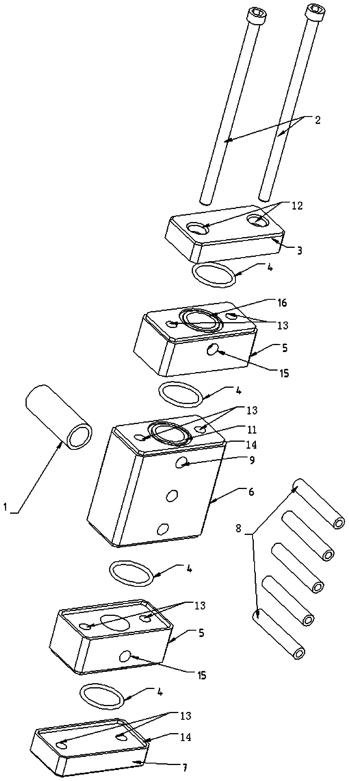 Variable liquid distributor and mounting method thereof