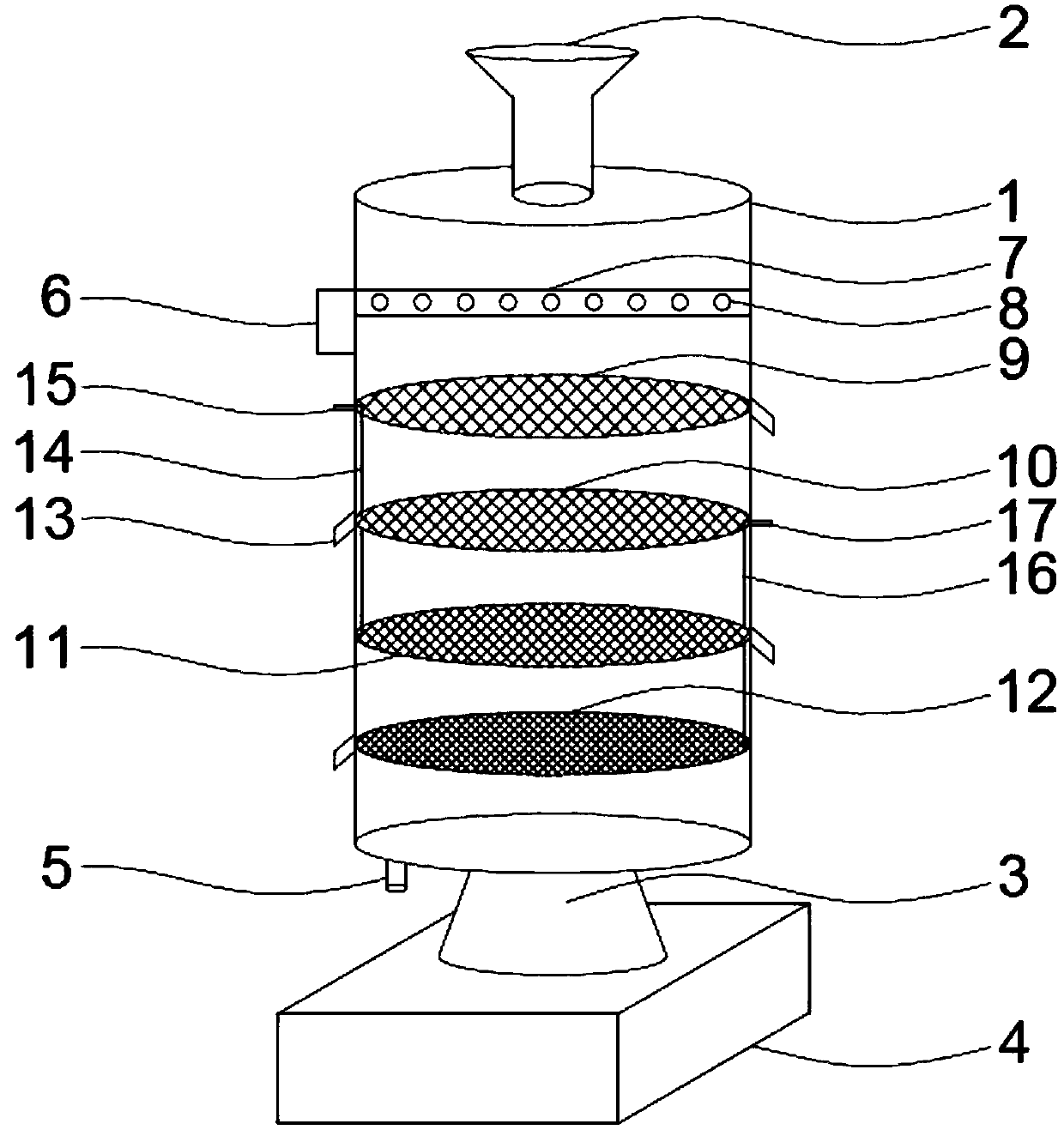 Washing and grading device for tidal shellfish