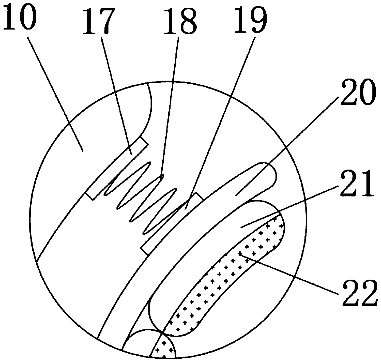 Cold compress device for nursing in gynaecology and obstetrics department