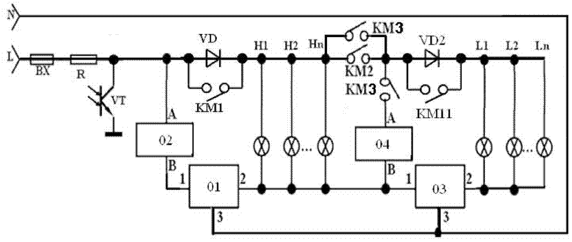 Energy-saving soft start street lamp control system