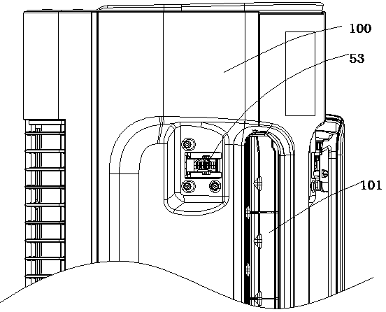 An air conditioner and motor box assembly