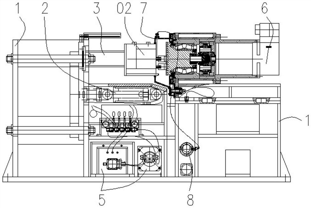 Spraying system and abrasion test bench