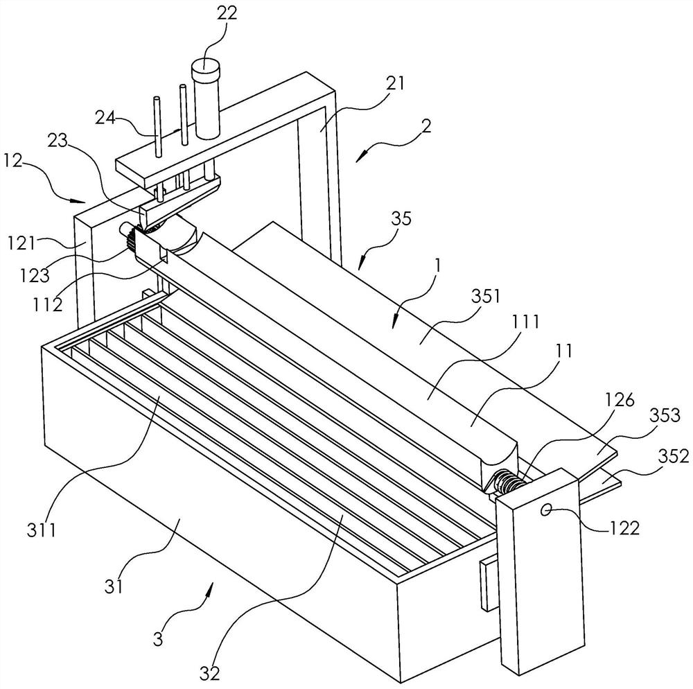 Wire winding machine discharging device