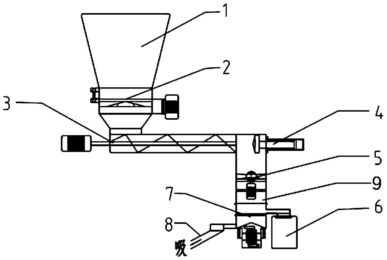 Feeding device for continuous thermal cracking of biomass