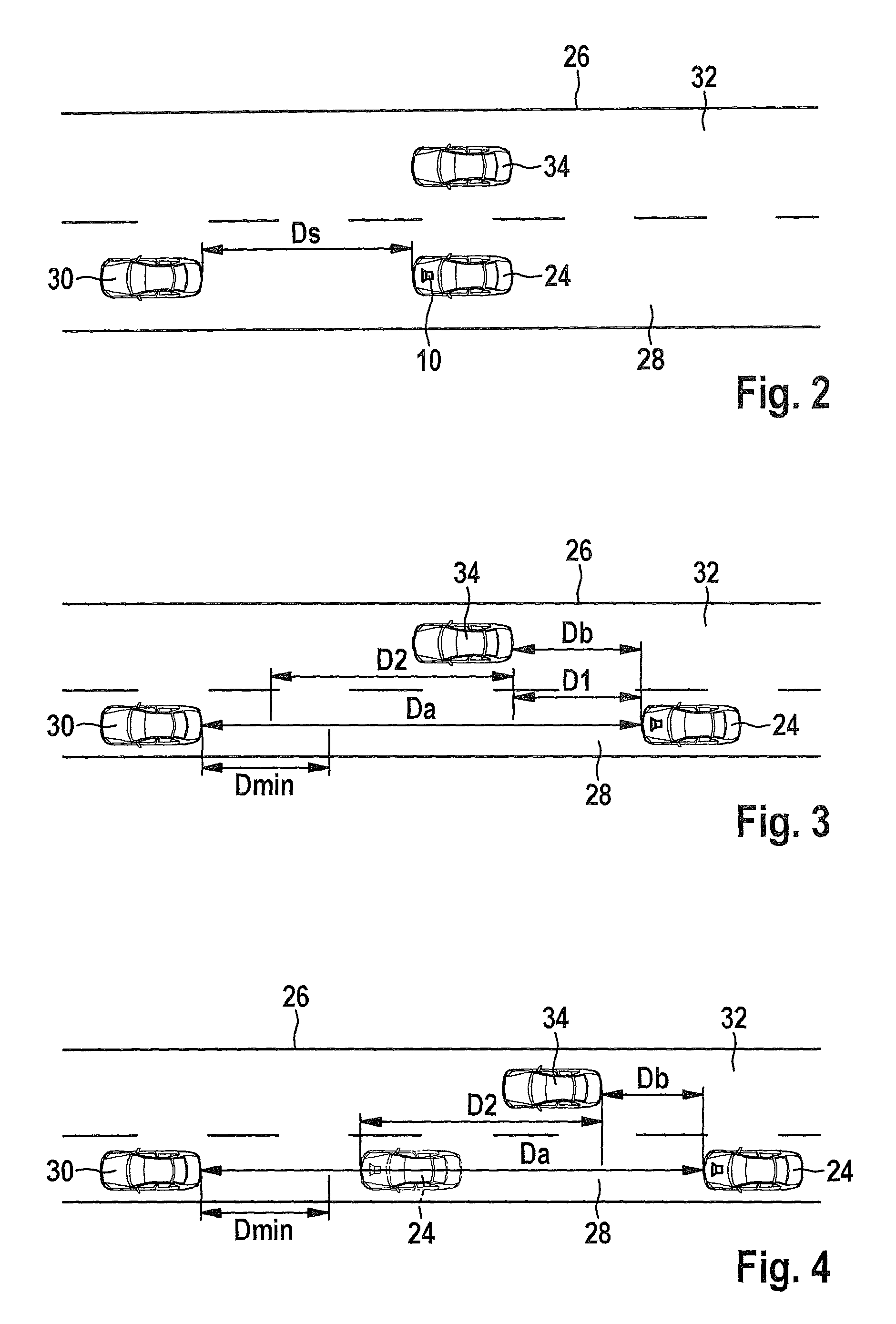 Separation controller for motor vehicles