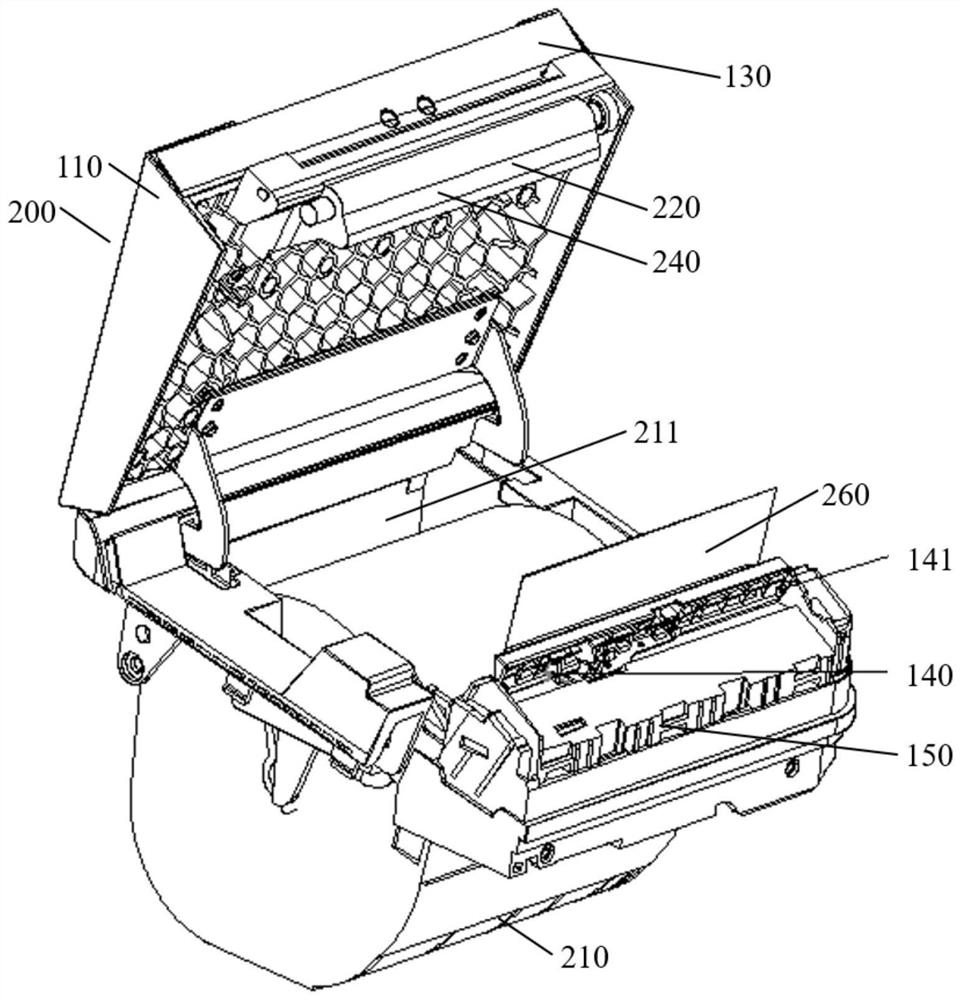 Printer paper outlet structure and printer