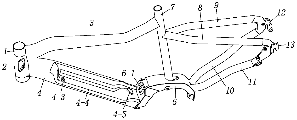 Novel power-assisted electric bicycle frame