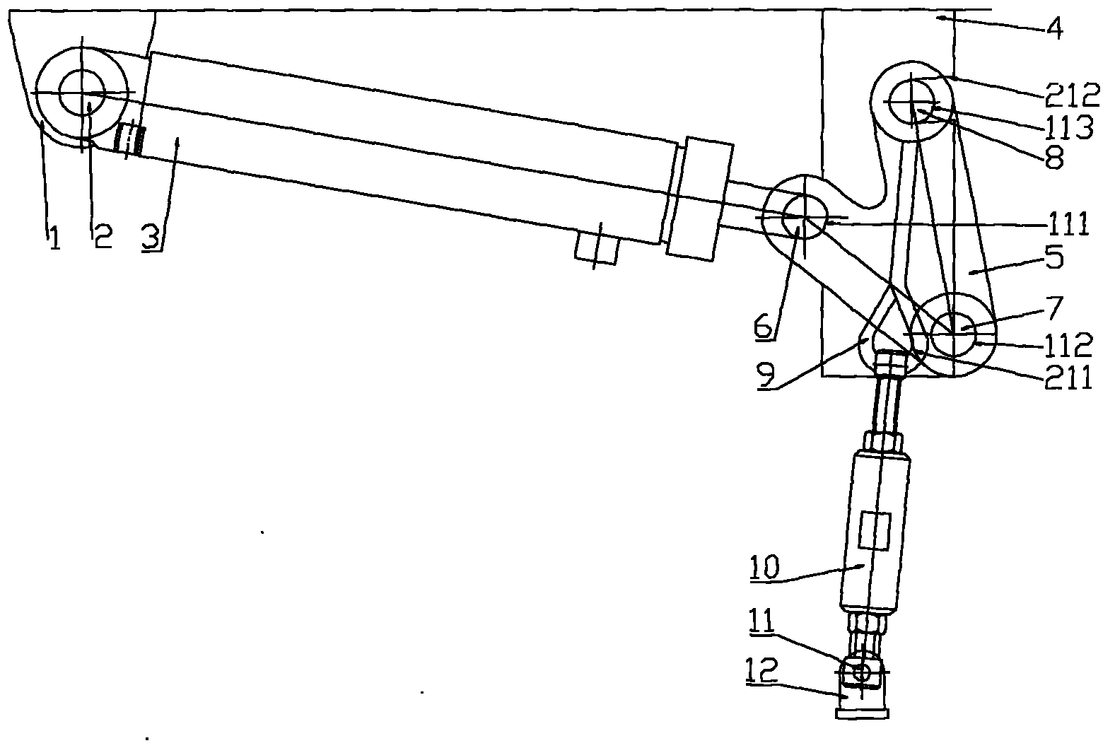 Dust suction nozzle lifting self-locking device