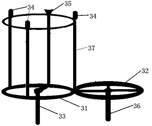 Replacing and gap-repairing device and method for converter bottom-blowing brick