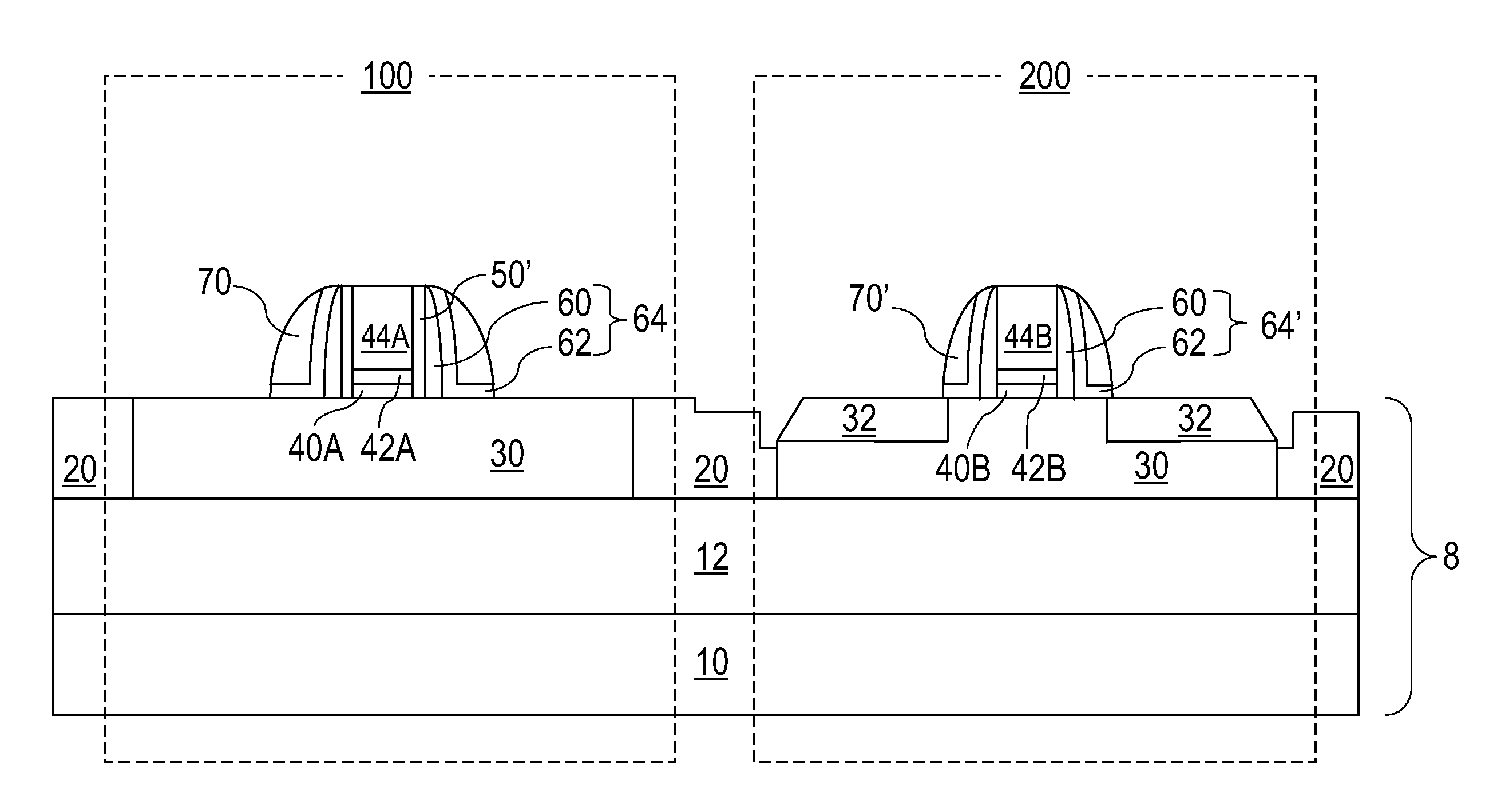 CMOS transistors with differential oxygen content high-k dielectrics