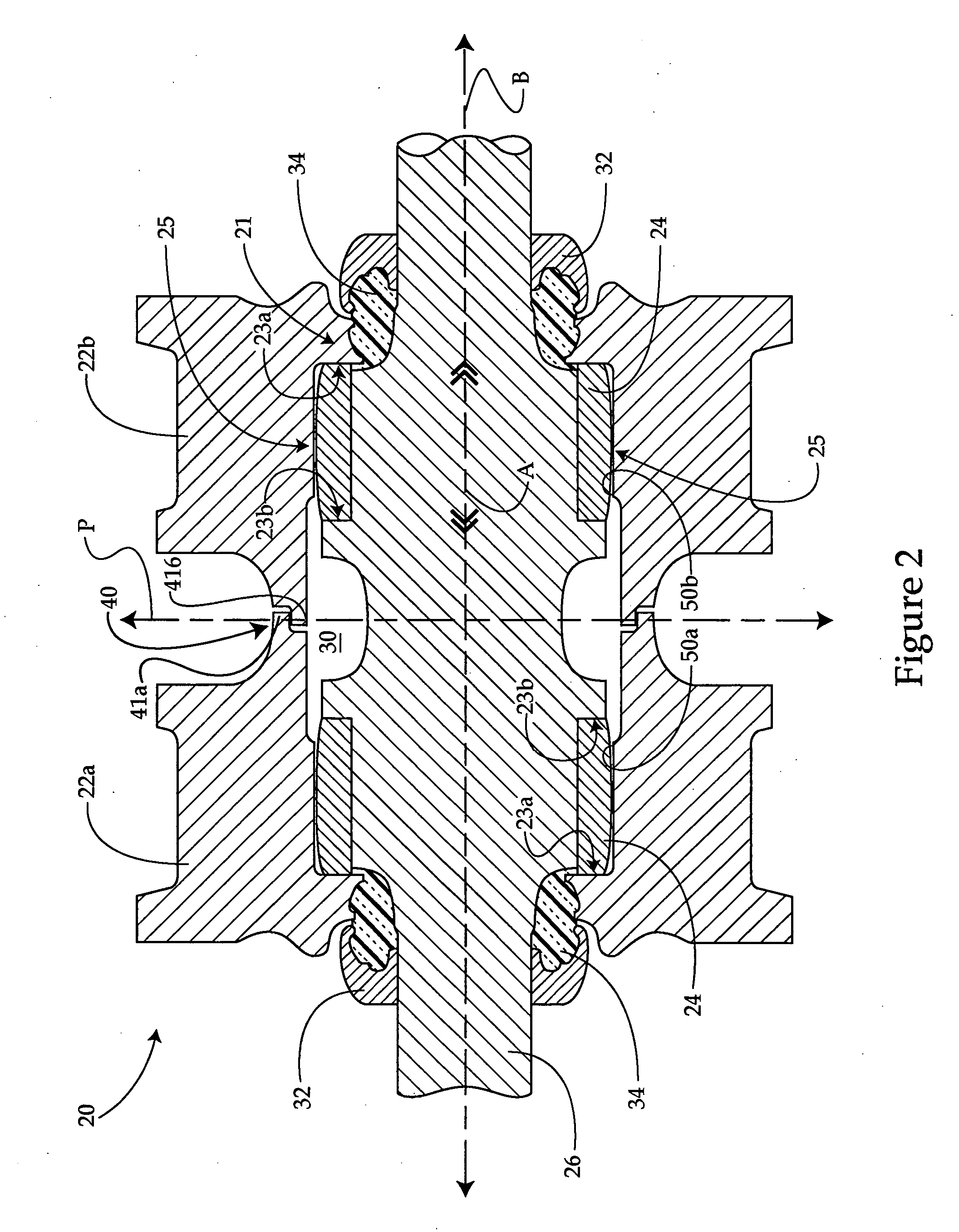 Work machine track roller assembly