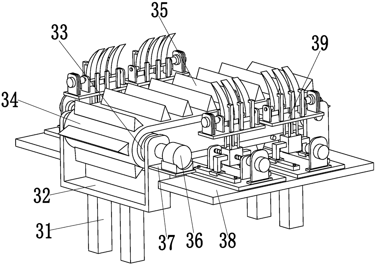 An automatic conveying device for rice straw