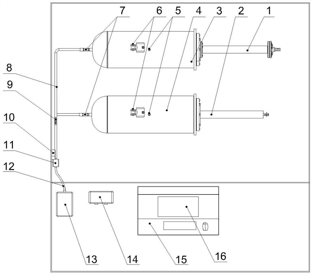 Airtightness test device for mechanical penetration piece